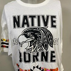 NATIVE FLORA BLEACH WHITE Men's SHORT SLEEVE WHITE T-Shirt NB-000059-025 (3XL)